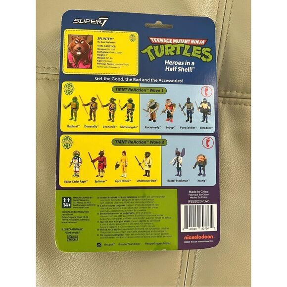 Teenage Mutant Ninja Turtles Splinter ReAction Figure TMNT Wave 2 NIB Super 7 - Picture 2 of 2
